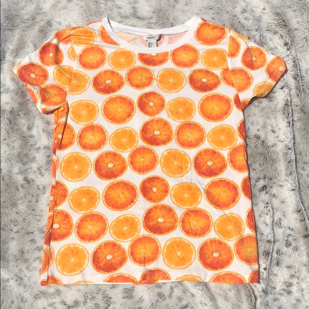 Forever 21 Orange Slice Shirt